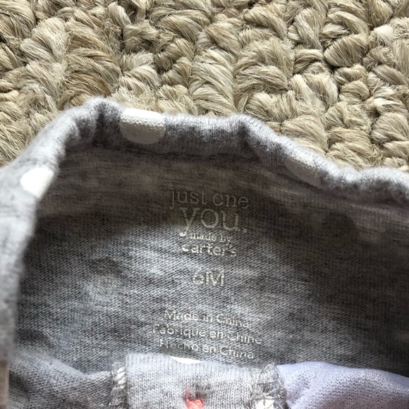 Carters Baby Girl Gray & Pink Outfit with Bunny - Picture 4 of 4